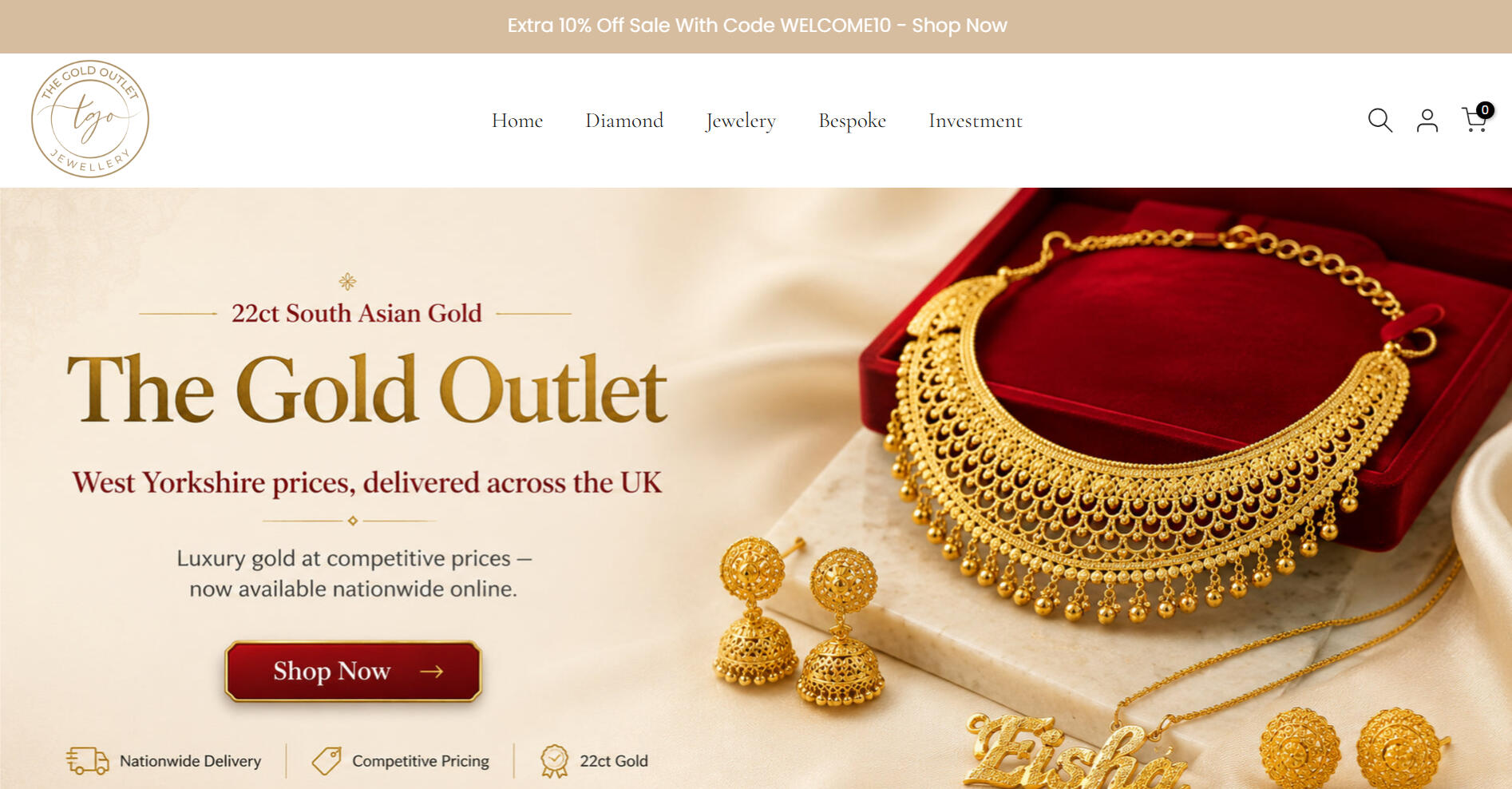 Shopify store Shopify store for The Gold Outlet